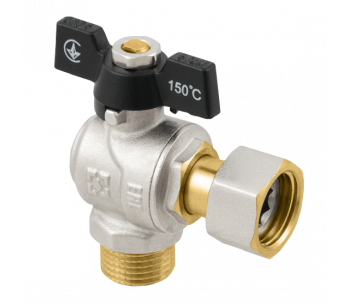 RAFTEC BLACK Angle ball valve with dismountable connection DRBM1-2