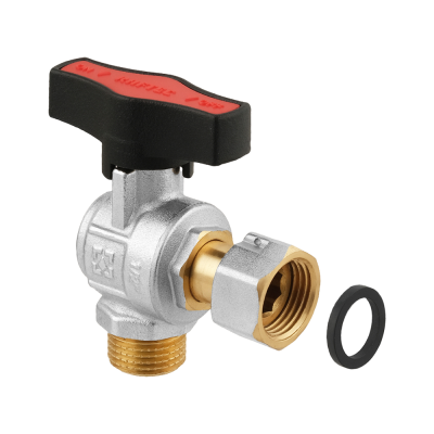 Кран шаровой угловой с разборным соединением RAFTEC GOLD GRGA1-2