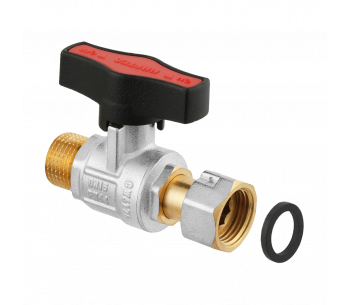 Straight ball valve with connector RAFTEC GOLD GRGMS1-2