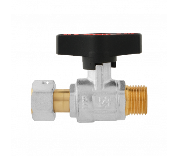 Straight ball valve with connector RAFTEC GOLD GRGMS1-2