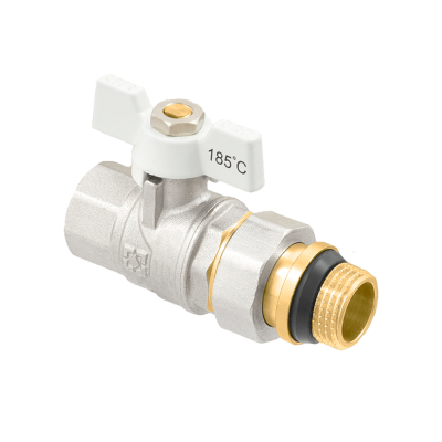 Кран шаровой прямой с разборным соединением и антипротечкой RAFTEC WRB1-3