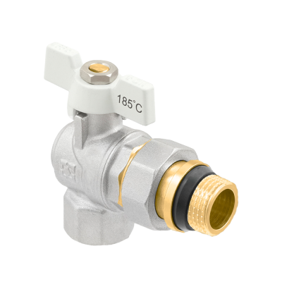 Кран шаровой угловой с разборным соединением и антипротечкой RAFTEC WRBS1-3