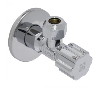 RAFTEC SILVER (1/2"х3/8") Ø10 angle gate valve for connecting household appliances