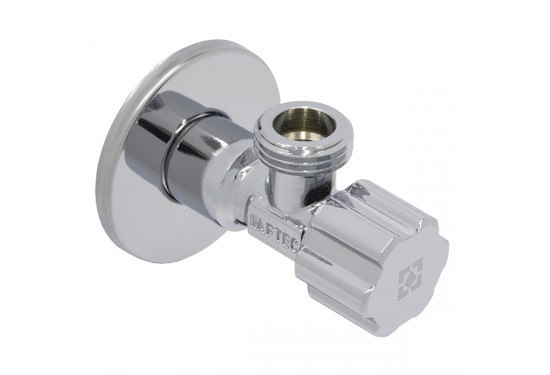 RAFTEC SILVER angle gate valve for connecting household appliances
